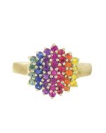 Rainbow Sapphire Engagement Wedding Ring 14K Yellow Gold (1.4ct tw) By:rainbowsapphirejewelers.com