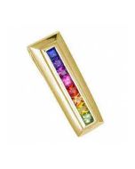 Rainbow Sapphire Line Pendant 18K Yellow Gold (1.2ct tw) By:rainbowsapphirejewelers.com