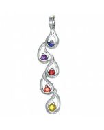 Rainbow Sapphire Journey Pendant 925 Sterling Silver (1/2ct tw) By:rainbowsapphirejewelers.com