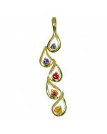 Rainbow Sapphire Journey Pendant 14K Yellow Gold (1/2ct tw) By:rainbowsapphirejewelers.com