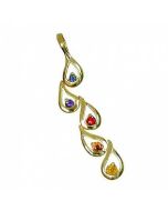 Rainbow Sapphire Journey Pendant 18K Yellow Gold (1/2ct tw) By:rainbowsapphirejewelers.com