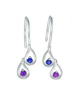 Rainbow Sapphire Journey Earrings 14K White Gold (1/2ct tw) By:rainbowsapphirejewelers.com