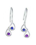 Rainbow Sapphire Journey Earrings 18K White Gold (1/2ct tw) By:rainbowsapphirejewelers.com