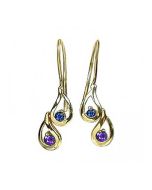 Rainbow Sapphire Journey Earrings 14K Yellow Gold (1/2ct tw) By:rainbowsapphirejewelers.com