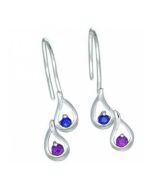 Rainbow Sapphire Journey Earrings 925 Sterling Silver (1/2ct tw) By:rainbowsapphirejewelers.com