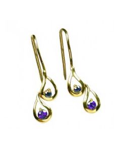 Rainbow Sapphire Journey Earrings 18K Yellow Gold (1/2ct tw) By:rainbowsapphirejewelers.com