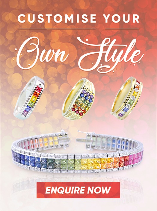 Custom Rainbow Sapphire Jewelry